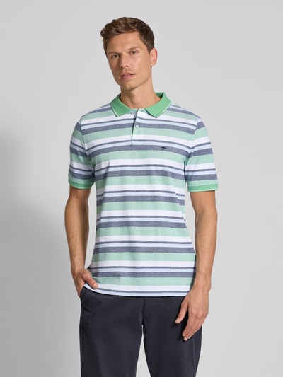 Fynch-Hatton Regular Fit Poloshirt mit Label-Stitching Hellgruen 4