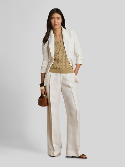 Lauren Ralph Lauren Koszulka polo o kroju regular fit z tkanego materiału – mieszanka bawełny Camel 1