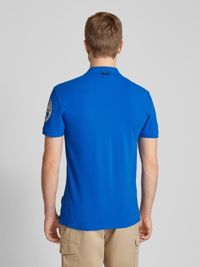 Napapijri Koszulka polo o kroju slim fit z naszywką z logo model ‘E-AMUNDSEN’ Królewski niebieski 5