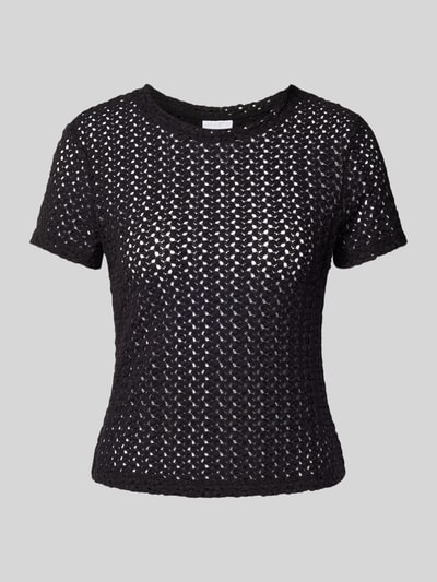 Jake*s Collection Blusenshirt mit Lochmuster Black 2