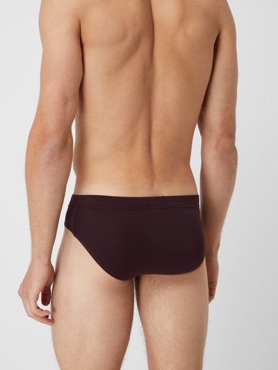 HOM Slip mit Label-Detail Bordeaux 5