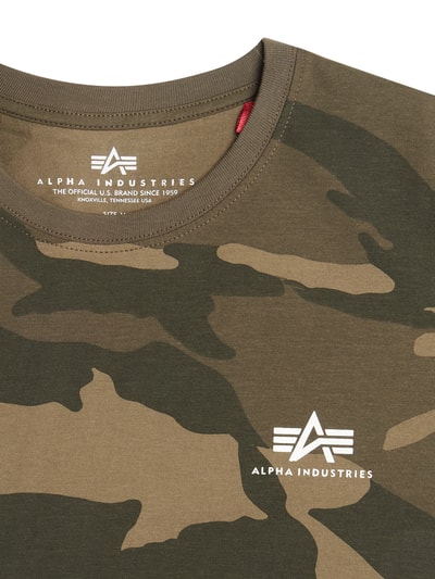 Alpha Industries T-Shirt mit Camouflage-Muster  Oliv 2