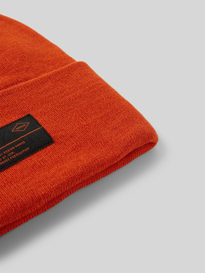 Superdry Beanie met labelpatch, model 'WORKWEAR' Oranje - 2