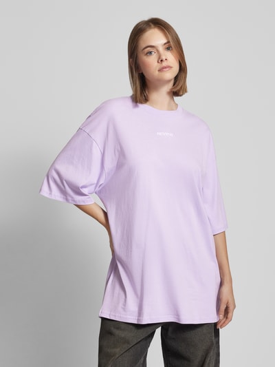 Review Essentials oversized T-shirt met logo  Lila - 4