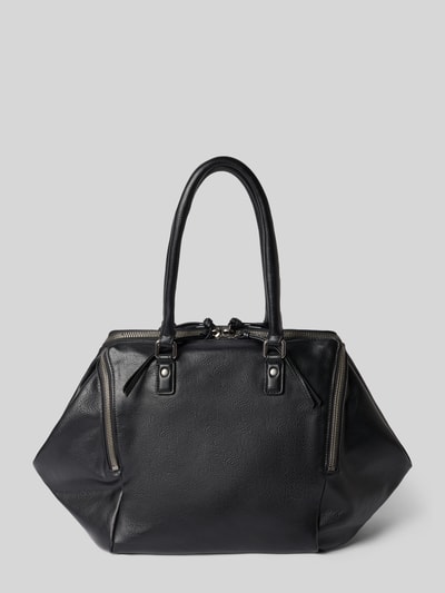 Produktfoto, Satchel Bag aus echtem Leder von LIEBESKIND BERLIN in Schwarz mit geteiltem Hauptfach und schmalen Trageriemen, klare Textur