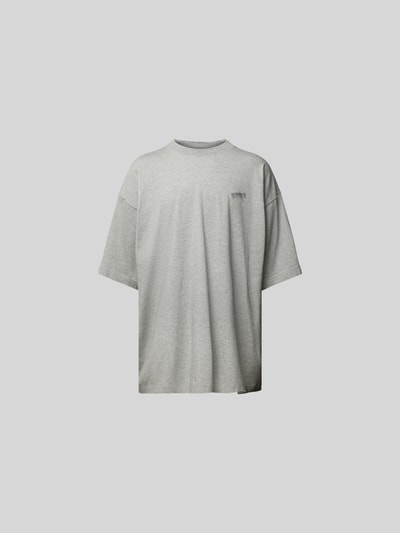 VETEMENTS T-Shirt mit Label-Stitching Hellgrau Melange 2