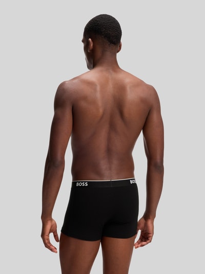 BOSS Trunks aus Baumwoll-Mix im 3er-Pack Modell 'Power' Black 4
