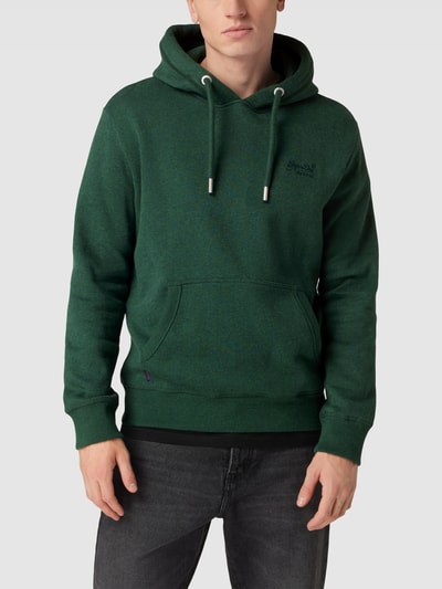 Superdry Sweatshirt met logostitching, model 'VINTAGE LOGO' Flessengroen gemêleerd - 4