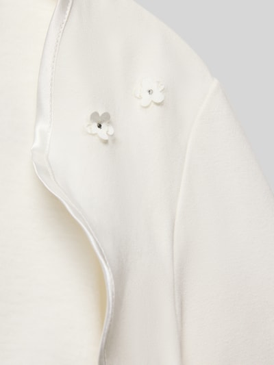 Weise Regular fit bolero met bloemenapplicaties Ecru - 2