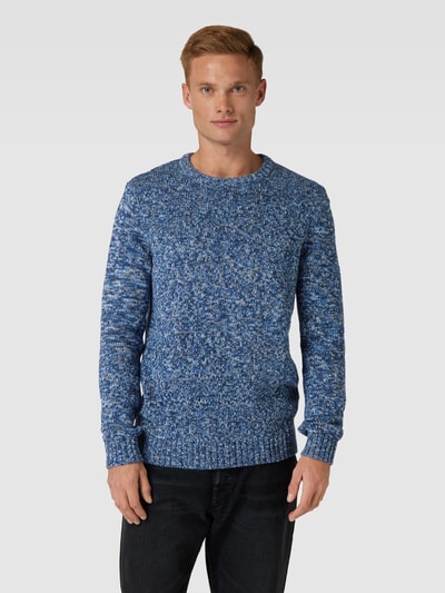 Christian Berg Men Strickpullover mit gerippten Abschlüssen Marine 4