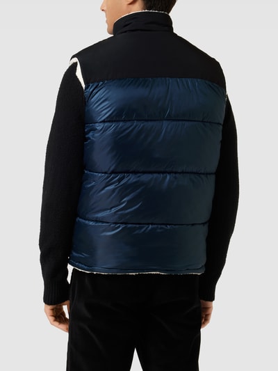 MCNEAL Keerbaar gilet met labelprint Marineblauw - 5