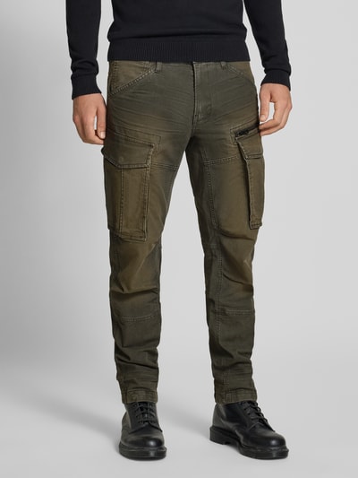 G-Star Raw Spodnie o kroju regular fit z kieszeniami cargo model ‘Rovic zip 3d’ Oliwkowy 4