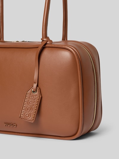 HUGO Henkeltasche in Lederoptik Modell 'JODI_DUFFLE' Dunkelbraun 3