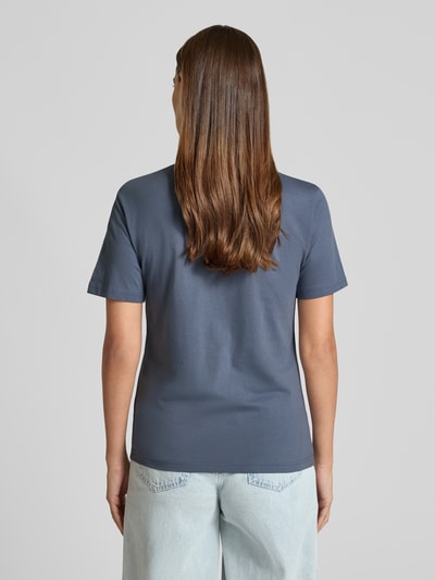 Jake*s Casual Regular Fit T-Shirt aus Baumwoll-Mix Modell 'ELI' ' Jeansblau 5