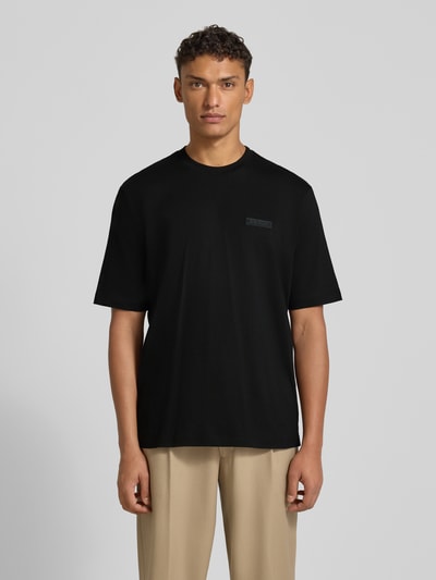 ARMANI EXCHANGE T-shirt z naszywką z logo Czarny 4