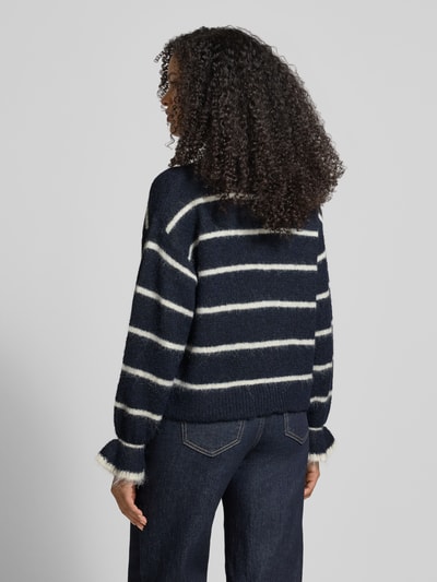 zero Regular Fit Pullover in Strick-Optik Marine 5