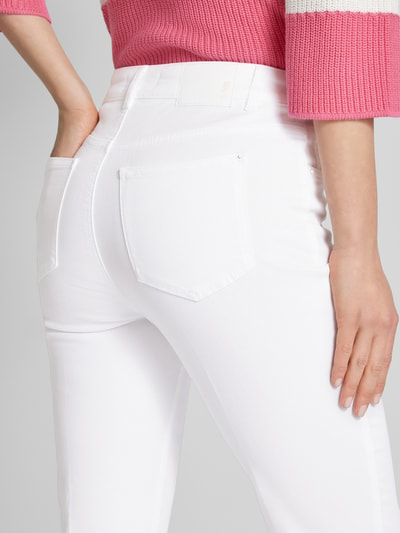 comma Casual Identity Jeans in unifarbenem Design Weiss 3