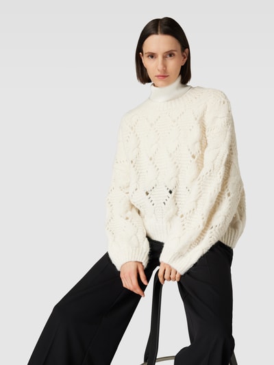 Vero Moda Gebreide pullover met ajourpatroon, model 'ISLAND' Offwhite - 3