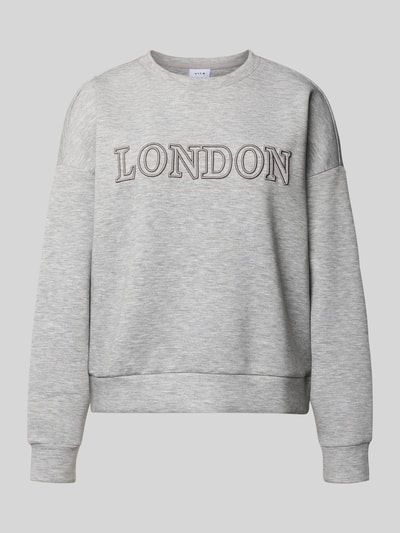 Vila Sweatshirt mit Rundhalsausschnitt Modell 'REFLECT' Hellgrau 2
