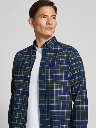 Christian Berg Men Regular Fit Freizeithemd mit Button-Down-Kragen Marine 3