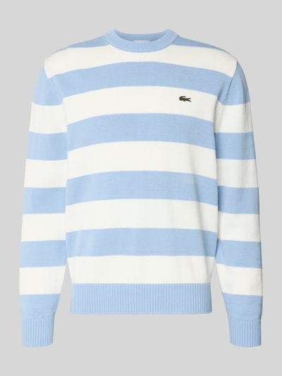 Lacoste Regular Fit Pullover aus reiner Baumwolle Hellblau 2