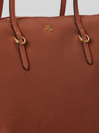 Lauren Ralph Lauren Torebka do ręki z detal z logo Terakotowy 5