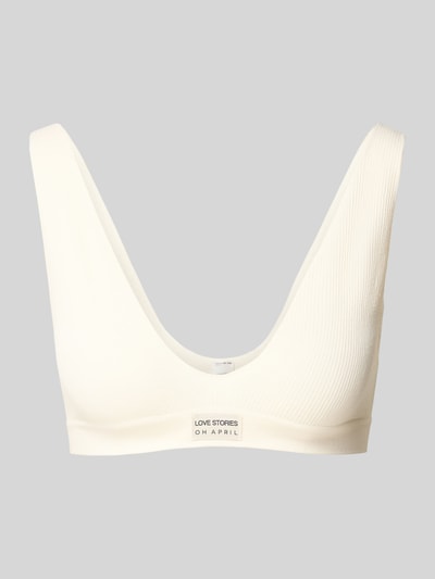 OH APRIL Bralette met labeldetail, model 'Josey' Offwhite - 1
