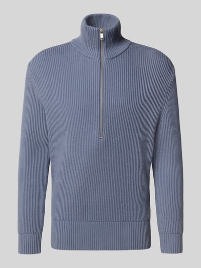 Drykorn Gebreide pullover met schipperskraag, model 'MANUELO' Blauw - 2