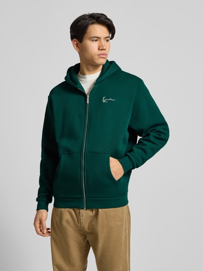 KARL KANI Bluza rozpinana z logo i zamkiem błyskawicznym Petrol 4