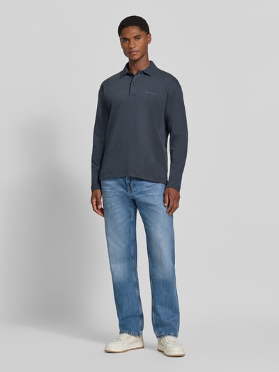 Marc O'Polo Relaxed Fit Poloshirt aus reiner Baumwolle Marine 1