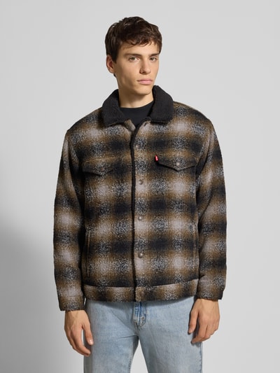 Levi's® Kurtka koszulowa o kroju loose fit z dodatkiem wełny model „James” Średniobrązowy 4