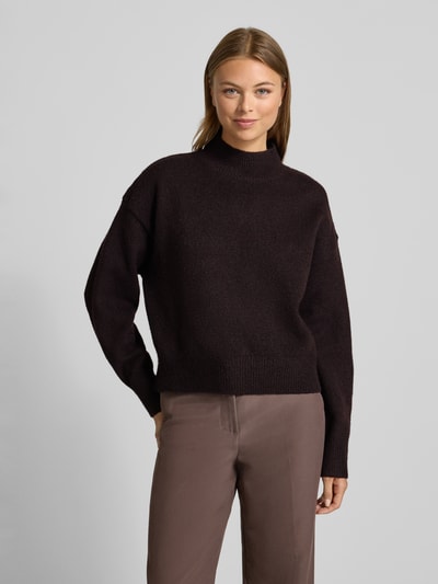 Neo Noir Relaxed Fit Strickpullover mit Woll-Anteil Modell 'Paulina' Dunkelbraun 4