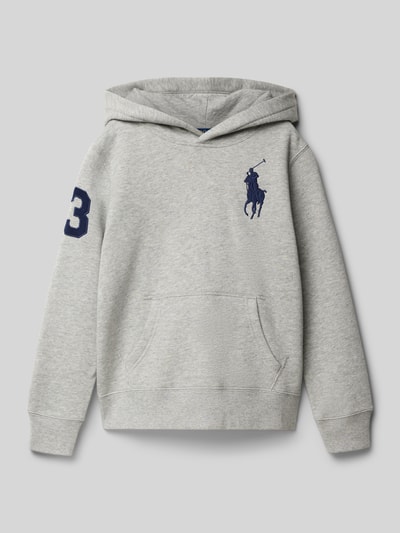 Polo Ralph Lauren Teens Bluza z kapturem i wyhaftowanym logo Średnioszary melanż 1