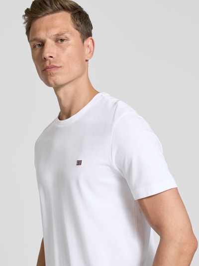 Christian Berg Men T-Shirt mit Label-Stitching Weiss 3
