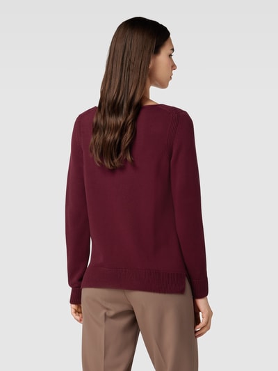 Christian Berg Woman Gebreide pullover met boothals Bordeauxrood - 5