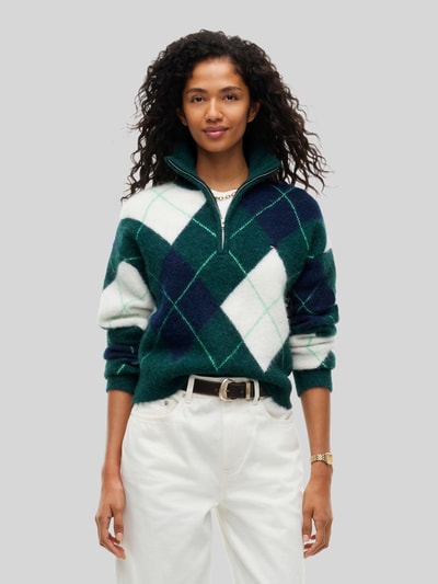 Tommy Jeans Regular Fit Pullover aus Alpaka-Woll-Mix Dunkelgruen 4