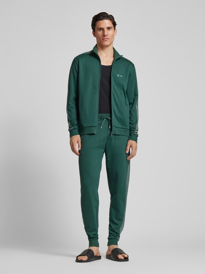 BOSS Tapered fit sweatpants met tunnelkoord, model 'Tracksuit' Groen - 1