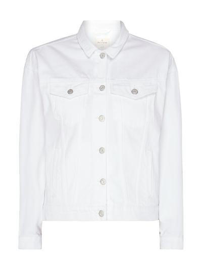 Review Trucker Jacket aus Coloured Denim Weiss 2