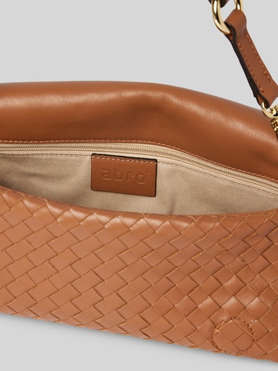 Abro Lederhandtasche in Flecht-Optik Modell 'MILA' Camel 4