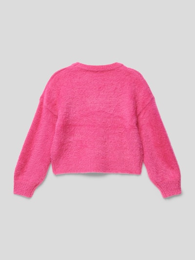 Only Gebreide pullover met ronde hals Fuchsia - 3