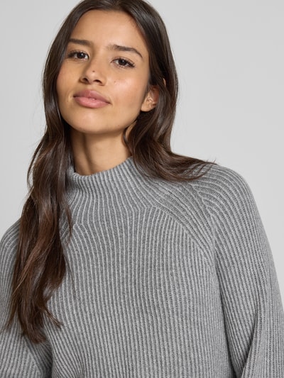 Tom Tailor Regular Fit Strickpullover aus Baumwoll-Mix mit Woll-Anteil Hellgrau 3