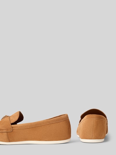 Guess Mokasyny z detalem z logo model ‘BAYLON’ Beżowy 2