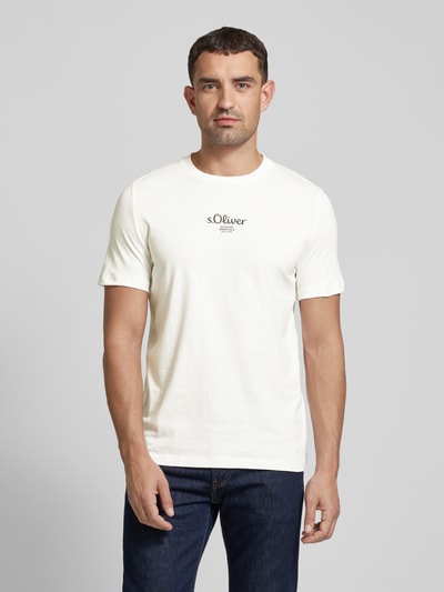 s.Oliver RED LABEL T-shirt met labelprint Wit - 4