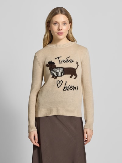 Weekend Max Mara Regular Fit Pullover mit Woll-Anteil Modell 'NITRA' Sand 4