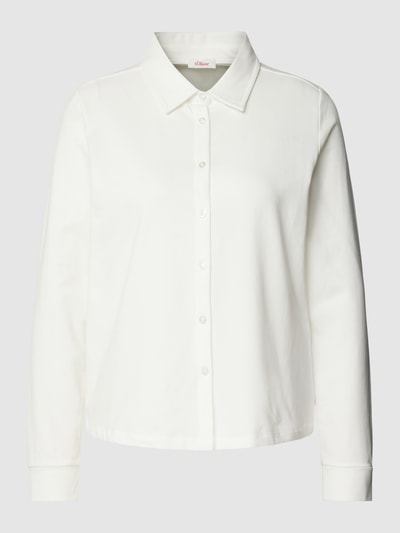 s.Oliver RED LABEL Overhemdblouse met all-over motief Offwhite - 2