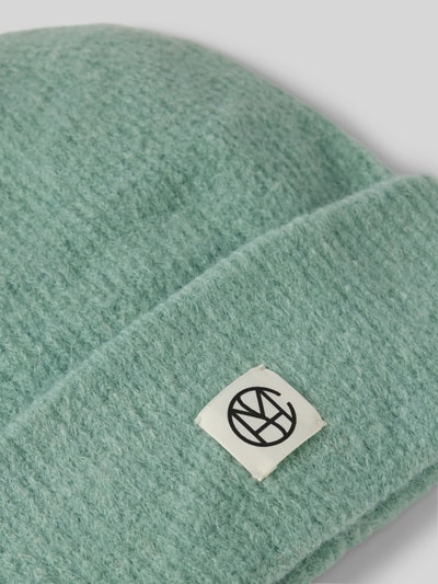 MSCH Copenhagen Czapka beanie z naszywką z logo model ‘Hope’ Miętowy melanż 2