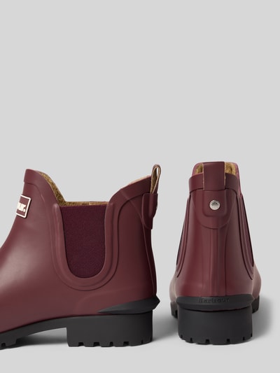 Barbour Rubberlaarzen met labeldetail model 'Kirkton Chelsea Welly' Bordeaux - 2