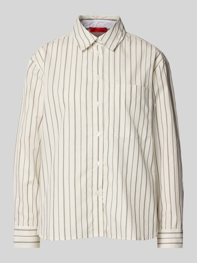 MAX&Co. Bluzka koszulowa o kroju regular fit z kieszenią na piersi model ‘BARI’ Écru 2