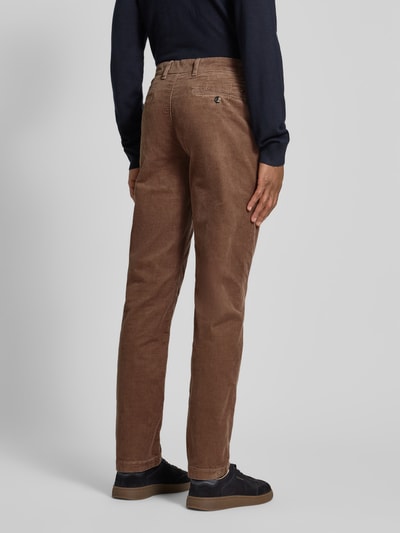 Tommy Hilfiger Spodnie sztruksowe z prostą nogawką z mieszanki bawełny model ‘DENTON’ Beżowy 5