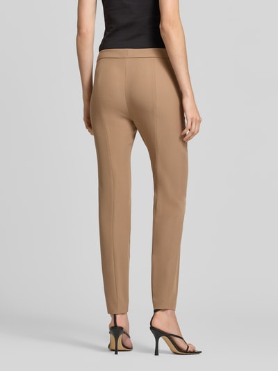 HUGO Schmale Hose mit Label-Detail Modell 'Hagonia-1' Beige 5